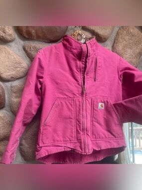 HoT PiNk CARHARTT Jacket! Sherpa Lined   WJ022 677  S 4/6